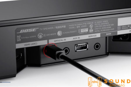 Connecting the Bose Soundbar to TV Via Optical Cable