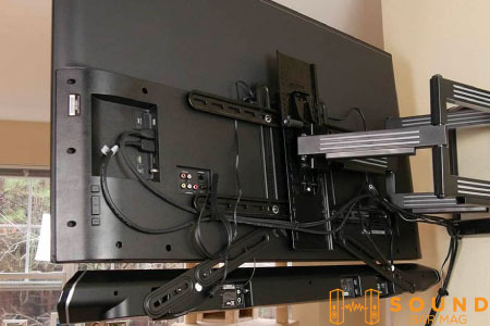 eyes on a universal soundbar-to-TV bracket