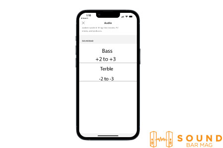 YAMAHA Soundbar Bass and Treble Settings