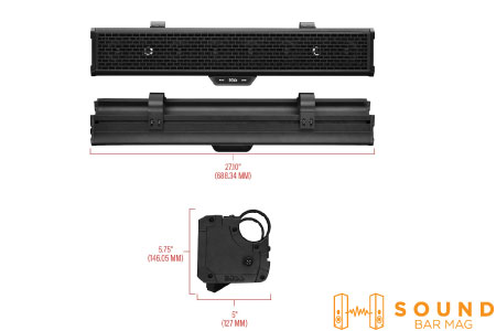 Size and Design of Boss BRRC27 soundbar