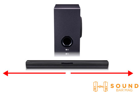 Size and Design of LG SJ2 soundbar