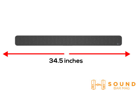 Size and Design of LG SN5Y soundbar