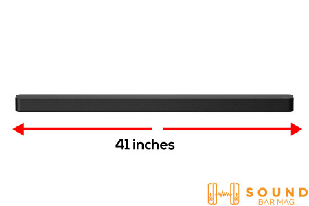 Size and Design of LG SN6Y soundbar