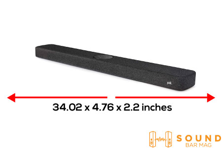 Size and Design of Polk React Soundbar