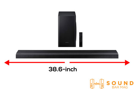 Size and Design of Samsung HW-Q70T Soundbar
