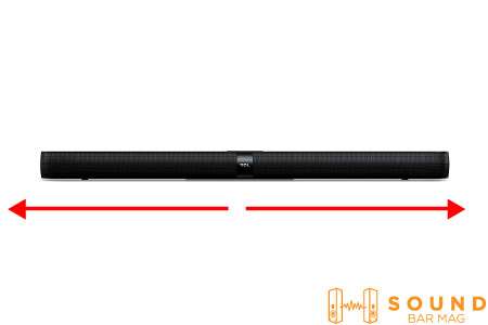 Size and Design of TCL Alto 7 soundbar